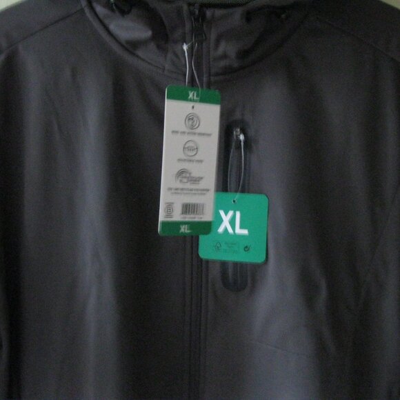 Mondetta Men's Outdoor Project Full Zip Adjustable Hooded Active Jacket, grey XL - Picture 5 of 14